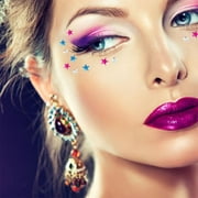 Blue Stars Bindi Rhinestone Festival Gems Tattoo، 2-Pack