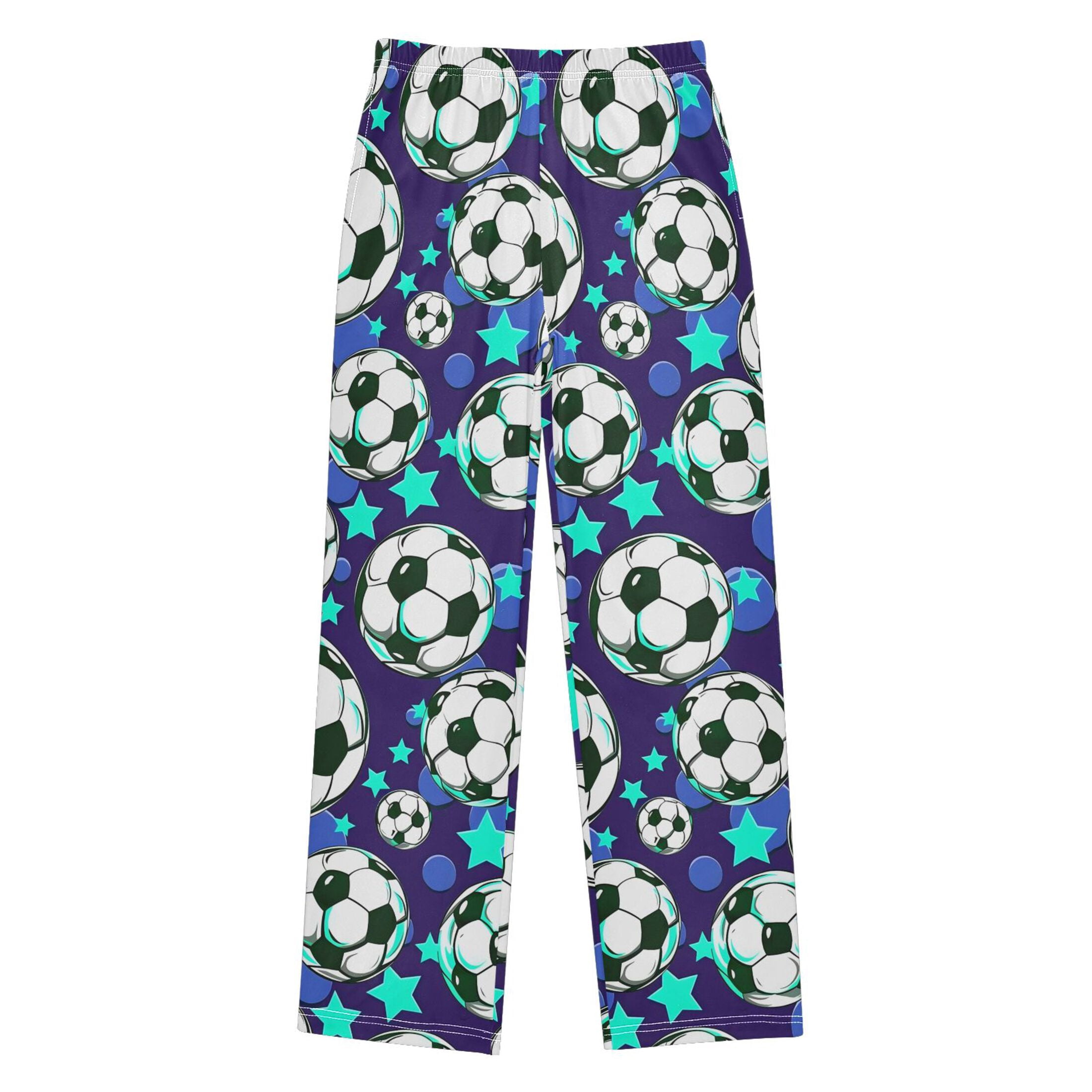 Blue Stars Football Pattern Pajama Pants Soft Lightweight Lounge Pants ...