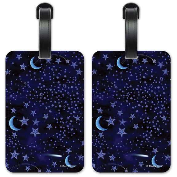 Blue Stars - Image by Dan Morris - Luggage ID Tags / Suitcase Identification Cards - Set of 2