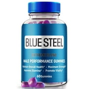 Blue Steel Gummies, Daily Nutrition to Boost Confidence and Overall Health, All Natural Supplement, Extra Strength Gummy s, BlueSteel Reviews 60 Gummies