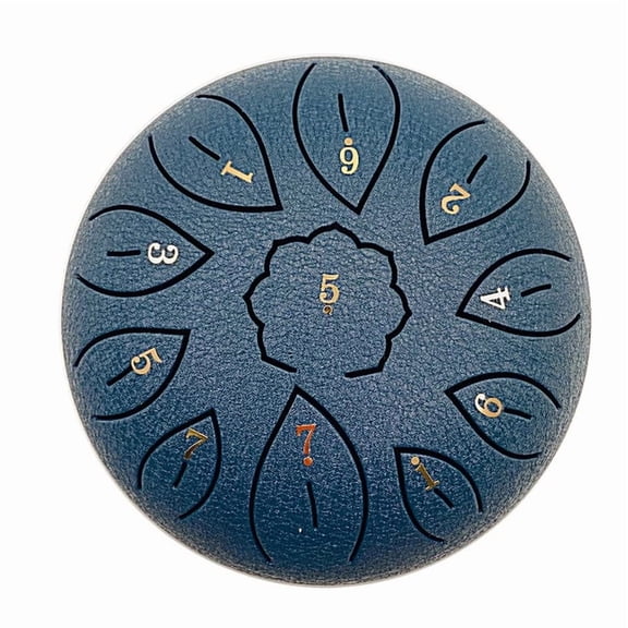 Blue Steel Tongue Drum, 6 Inch 11 Notes Hand Pan Drum, G Tone With Carry Bag, Drumsticks, Tutorial, Metal Construction, For Meditation, Music Therapy, Relaxation, 6.1X2.95In