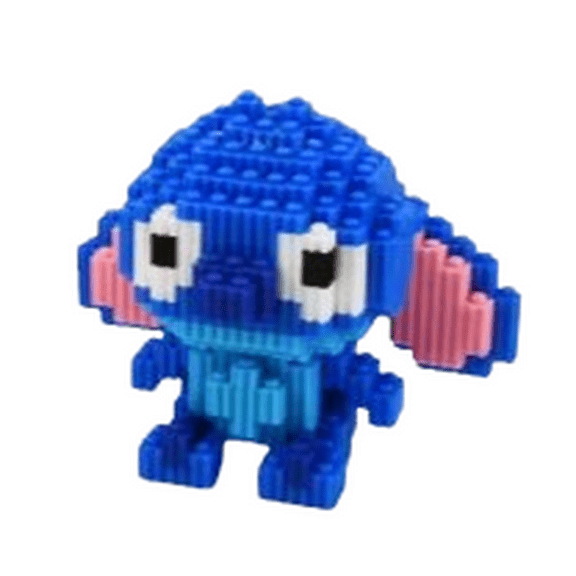 Blue Stitch Character Cartoon-Style Interlocking 3D Building Block Toy Set 236-313 Pieces