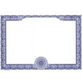 Blue Stock Certificates Border (Blank) Pack of 15