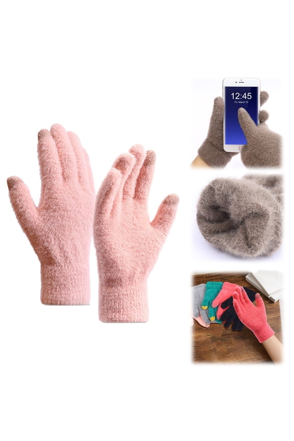 Knitting DIY Polyester-Cotton Blend, DIY Knitting DIY 1× Gloves (Multi-color-One Size)