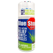 Blue Stop Max Muscle and Joint Relief Gel, Soothes Aches and Discomfort with Massage Applicator, 3.4 oz