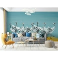 thumbnail image 1 of Blue Storks Wallpaper , Modern Art Wallpaper , Birds Stylish Wallpaper, 1 of 5