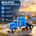thumbnail image 1 of Blue Storm Chaser Research Truck Model, Weather Interceptor Vehicle with Rolling Wheels and Rotating Rear Equipment, Plastic Display Truck for Desk, Shelf and Cabinet, 1 of 7