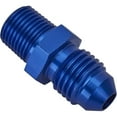 thumbnail image 1 of Blue Straight AN4 Flare Adapter to 1/8" Aluminum Pipe Fitting, 1 of 6