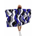thumbnail image 1 of Blue Stripe Beach Towels Oversized Super Absorbent, Ombre Grey Moire Geometric Modern Abstract Lightweight Bath Towel Quick Dry Sets For Bathroom/Pool/Rv Camping/Beach Play/Gym Room/Picnic 30"x60", 1 of 8