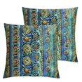Blue Stripe Bohemian Style Antique Sofa Throw Pillowcase Cushion Cover