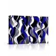 thumbnail image 1 of Blue Stripe Wall Art for Living Room,Canvas Picture Wall Decor for Bathroom Bedroom,Ombre Grey Moire Geometric Modern Abstract Painting Artwork for Office Kitchen Hallway Dining Room Decor 16"x20", 1 of 8