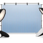 Blue Striped Backdrop for Photography,Fabric Photo Background Backdrop,Modern Minimalist Ombre Vertical Stripes Photo Booth Background for Portrait Photoshoot Video Wedding Studio Decor Banner 7x5ft