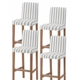 thumbnail image 1 of Blue Striped Bar Stool Covers Set of 4, Modern Stripes Farmhouse Stretch Washable Bar Chair Covers with Backs, Removable Pub Counter Height Chair Cover for Kitchen Dining Room Cafe, 1 of 7