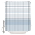 thumbnail image 1 of Blue Striped Bathroom Shower Curtains with 12 Hooks Polyester Waterproof Shower Curtain for Stalls and Bathtubs Farmhouse Pastel Stripes Minimalist Decorative Bathroom Privacy Curtain 60x72 Inches, 1 of 9