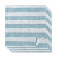 thumbnail image 1 of Blue Striped Cloth Napkins, Rustic Farmhouse Stripes Washable and Reusable Dinner Napkins Set of 4, Table Napkin for Kitchen Party Birthday Wedding Hotel Housewarming 20"x20", 1 of 8