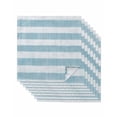 thumbnail image 1 of Blue Striped Cloth Napkins Set of 8 Reusable Dinner Napkins, Rustic Farmhouse Stripes Cocktail Napkin Washable Table Napkins for Wedding/Holiday Party/Baby Shower 20"x20", 1 of 7
