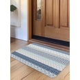 thumbnail image 1 of Blue Striped Door Mat&nbsp;Indoor Outdoor Entrance, Non Slip Rug for Kitchen Bathroom Entryway Rug, Boho Modern Geometric Abstract Art Ethnic Washable Doormat Floor Mat 24x36 Inch, 1 of 8