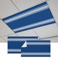 thumbnail image 1 of Blue Striped Fluorescent Light Covers, Farmhouse Blue White Stripes Magnetic Light Covers for Ceiling Lights, Fluorescent Ceiling Shade Filters for Classroom Bedroom Office 4x2Ft x 2PCS, 1 of 8