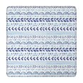 thumbnail image 1 of Blue Striped Geometric Pattern Square Fitted Tablecloth with Elastic Edge,Square Table Cover,Washable Elastic Table Cover for Home Kitchen Party Decor 34"x34", 1 of 6