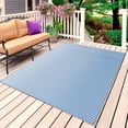 thumbnail image 1 of Blue Striped Outdoor Rug for Patio/Deck/Porch, Non-Slip Large Area Rug 5 x 7 Ft, Modern Minimalist Ombre Vertical Stripes Indoor Outdoor Rugs Washable Area Rugs, Reversible Camping Rug Carpet Runner, 1 of 8