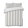 thumbnail image 1 of Blue Striped Summer Quilt Set Full Size, Soft Microfiber Quilted Bedding Set with 2 Pillow Shams, Modern Stripes Farmhouse Lightweight All Season Bedspread Coverlet for Bedroom 78"x90", 1 of 6