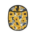 thumbnail image 1 of Blue Striped Sunflower Pot Holders for Kitchen - Heat Resistant Oven Mitts Hot Pads with Pocket, Non Slip Silicone Pot Holders, Cute Hanging Loop Potholders for Kitchen Baking, 1 of 5