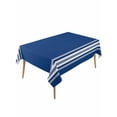 thumbnail image 1 of Blue Striped Table Cloth, Farmhouse Blue White Stripes Waterproof Tablecloth for Rectangle Tables, Reusable Washable Fabric Table Cover for Restaurant Kitchen Dining Tables 54"x108", 1 of 5