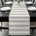 thumbnail image 1 of Blue Striped Table Runner 120 Inches Long, Modern Farmhouse Stripes Rustic Kitchen Coffee Dining Table Decoration for Home Party Birthday Wedding Home Decor 13x120 Inches, 1 of 8