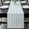 thumbnail image 1 of Blue Striped Table Runner 72 Inches Long, Blue White Stripes Farmhouse Kitchen Coffee Dining Table Decoration for Home Party Birthday Wedding Home Decor 16x72 Inches, 1 of 8