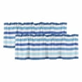 thumbnail image 1 of Blue Striped Valances for Windows, Decorative Rod Pocket Window Valance Curtains, Navy Ombre Sky White Geometric Ocean Short Curtain Drapes for Kitchen/Bathroom/Living Room, 2 Panels, 54" W x 18" L, 1 of 8
