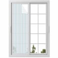 thumbnail image 1 of Blue Striped Window Privacy Film, Blue White Stripes Farmhouse Static Cling UV Sun Blocking Heat Control Window Tint Day and Night, Non-Adhesive Reusable One Way Windows Privacy Cover 17.7''x78.7'', 1 of 7