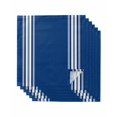 thumbnail image 1 of Blue Stripes Cloth Napkins Set of 6, Washable Reusable Dinner Cocktail Napkin for Kitchen Party Wedding Banquet Holiday Baby Shower Table Decor Farmhouse Modern White Vertical Lines, 1 of 7