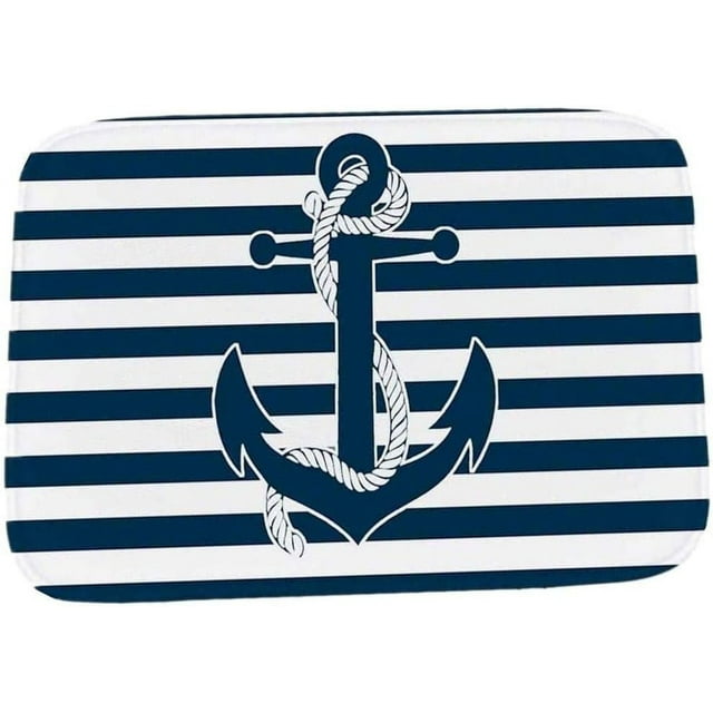 Blue Stripes Indoor Outdoor Doormat, Entrance Mat Rug Outside