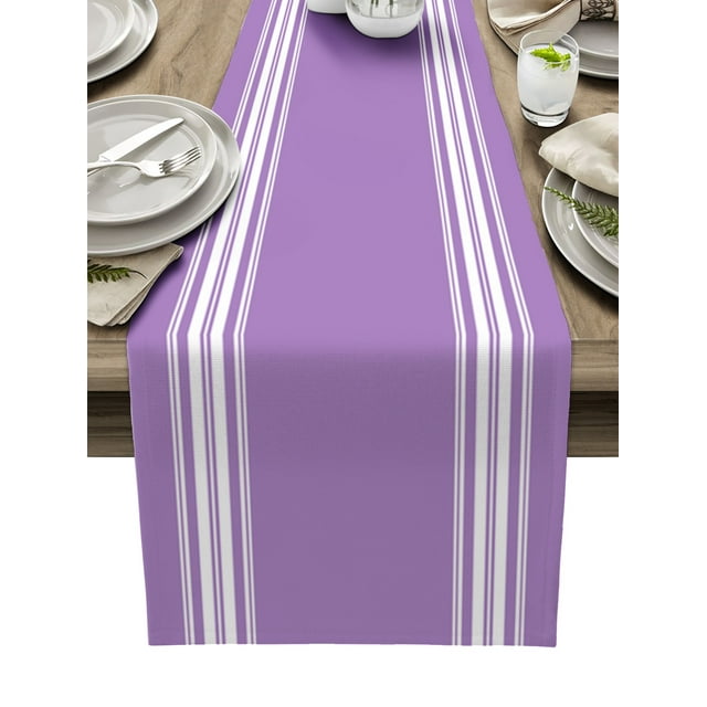 Blue Stripes Solid Color Print Table Runners Flag Dining Tablecloths