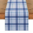 thumbnail image 1 of Blue Stripes Table Runner, Modern Minimalism Table Throw Tablecloth, For Kitchen Dining Living Room, Show Wedding Party Table Setting Decor, 1 of 5