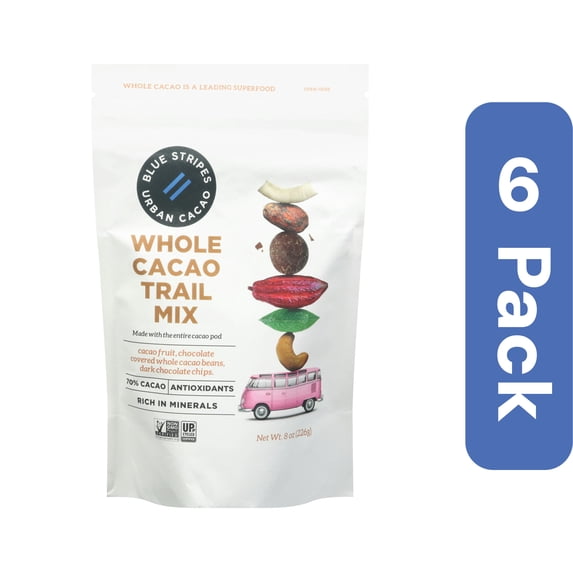 Blue Stripes Trail Mix Whole Cacao (Pack of 6)