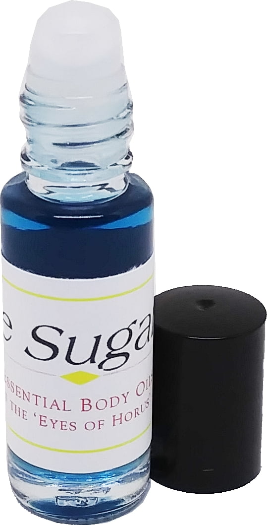 Blue Sugar Type For Men Cologne Body Oil Fragrance Roll On Clear Glass Blue 1 8 oz