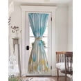 thumbnail image 1 of Blue Summer Beach Blackout Curtains, French Door Curtains for Door Window, Coastal Starfish Shell Privacy Drapery for Patio/Sidelight Doors, 1 Panel with Tieback, 25 x 72 Inches, 1 of 6