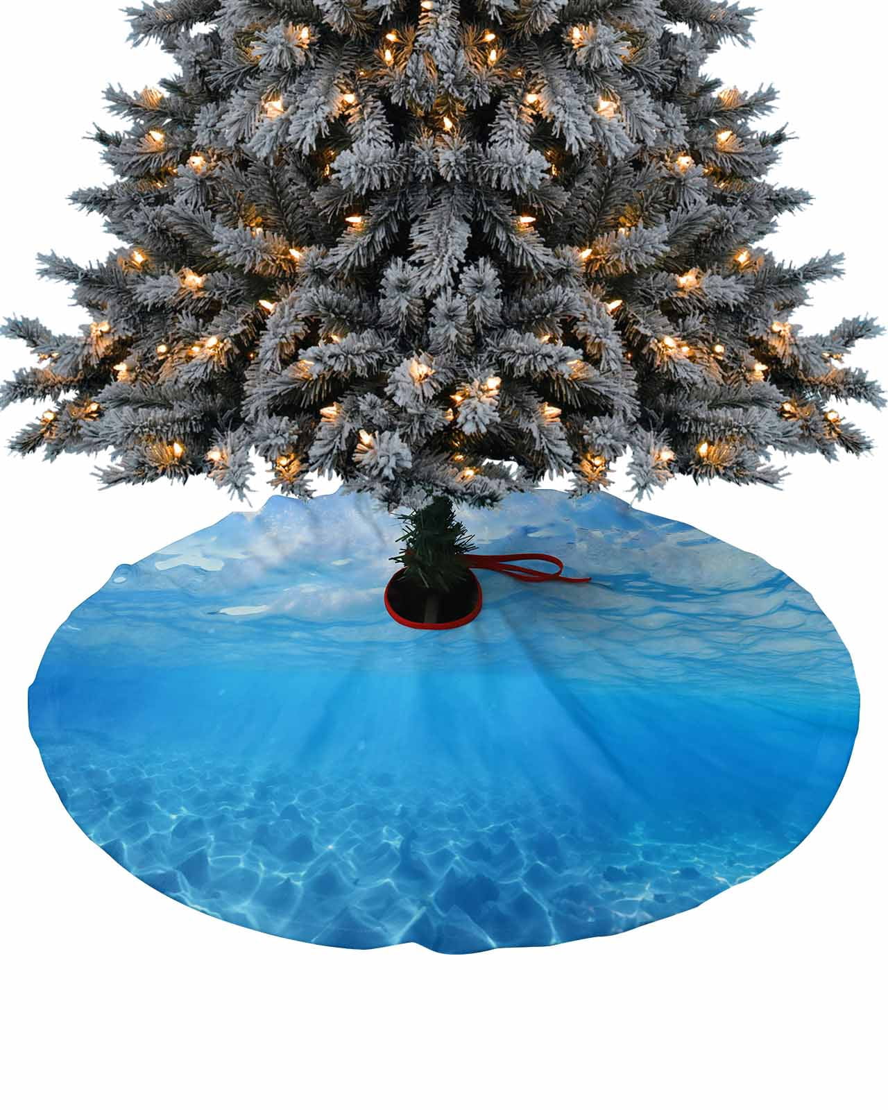Ocean Turtle Christmas Quilted Tree Skirt NCU0DDK1763