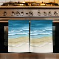 thumbnail image 1 of Blue Summer Beach Coastal Kitchen Towels Set of 3, Nautical Beige Seaside Absorbent Dish Towels for Kitchen, Microfiber Hand Towel, Quick Drying Tea Towel for Cleaning Decorative Dishcloths, 1 of 7