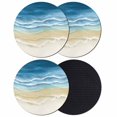 thumbnail image 1 of Blue Summer Beach Coasters Set of 4, Absorbent Coasters for Drinks, Nautical Coastal Beige Seaside Coaster for Desk Coffee Table Protection, Home Decor House Warming Gifts 4", 1 of 8