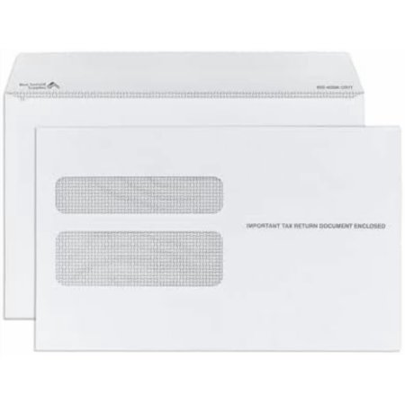 Blue Summit 50 W2 Envelopes 2025 Self Seal, W-2 Double Window Security Envelopes for 2 UP IRS Tax Forms from QuickBooks Online, Desktop, ADP and Other Software, 5 5/8’’ x 9’’, 50 Form Envelopes$$