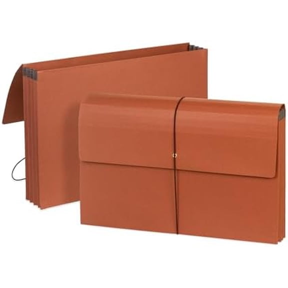 Blue Summit Accordion File Wallet with Flap and Cord Closure, Legal Size, 3 Expansion 10 Pack$$Office