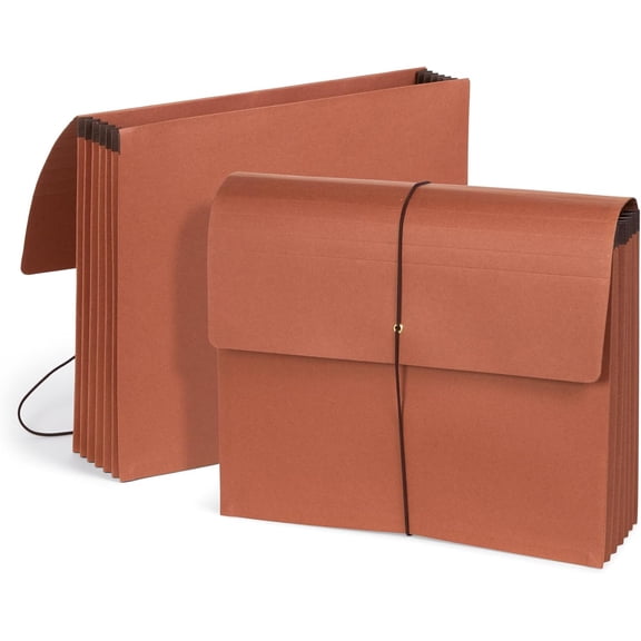 Blue Summit Accordion File Wallet with Flap and Cord Closure, Letter Size, 5.25 Expansion 10 Pack