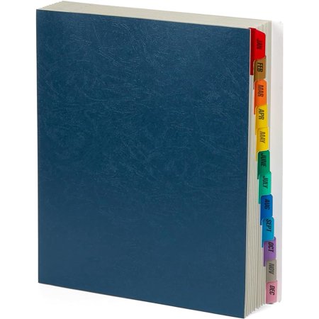 Blue Summit Expanding Desk File, Letter Size, 12 Dividers for Monthly Organization