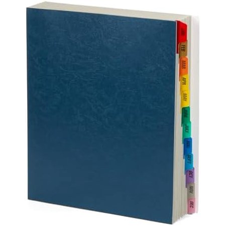 Blue Summit Expanding Desk File, Letter Size, 12 Dividers for Monthly Organization