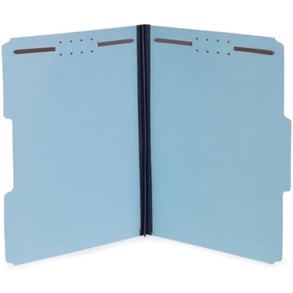 Blue Summit Pressboard File Folders, 1 Inch Expansion Pressboard Folders Letter Size, Light Blue 25 Pack$$Office