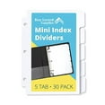 Blue Summit Supplies 5 Tab Mini Tab Dividers, White, 5 Mini Binder