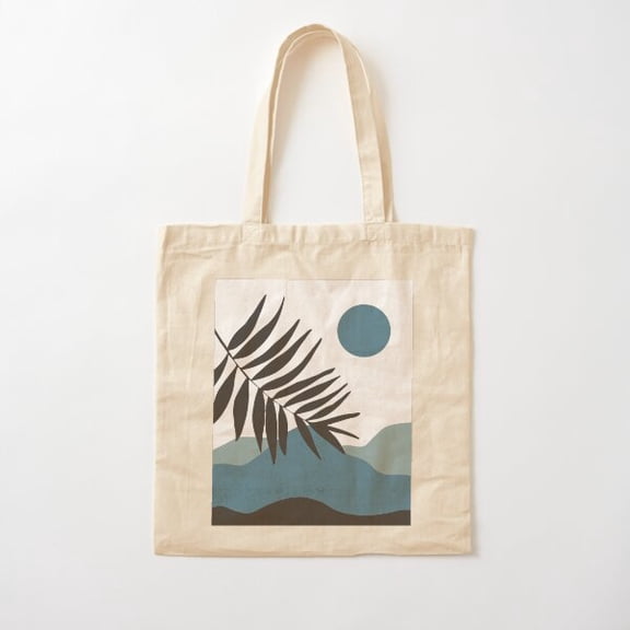 Blue Sun Cotton Tote Bag Canvas Tote Bag, Family Gift For Mother, Her