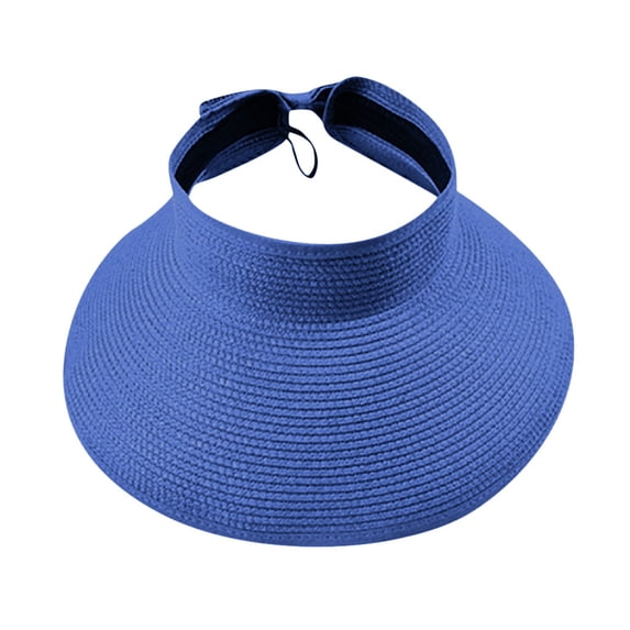 Blue Sun Hats for Women Cotton Women Large Brim Summer UV Protection Beach Cap One Size